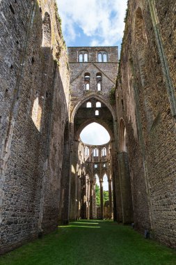 Fransa, Normandiya 'da doğayla çevrili Hambye Manastırı