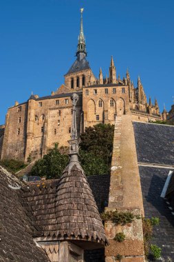 Mont Saint-Michel 'in Normandiya, Fransa' daki mimarisinin ayrıntıları