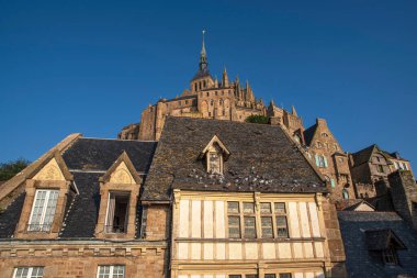 Mont Saint-Michel 'in Normandiya, Fransa' daki mimarisinin ayrıntıları