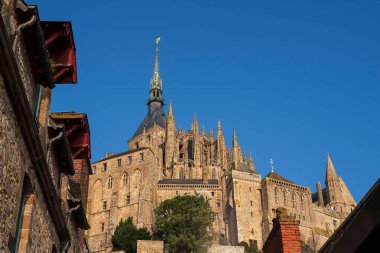 Mont Saint-Michel 'in Normandiya, Fransa' daki mimarisinin ayrıntıları