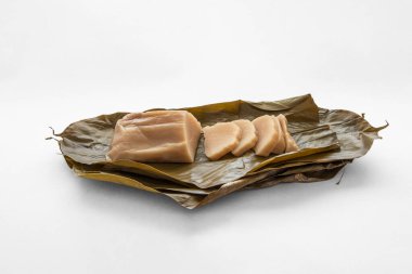 Manioik çubuğuna yakın çekim, bir Afrika mutfağı spesiyali.