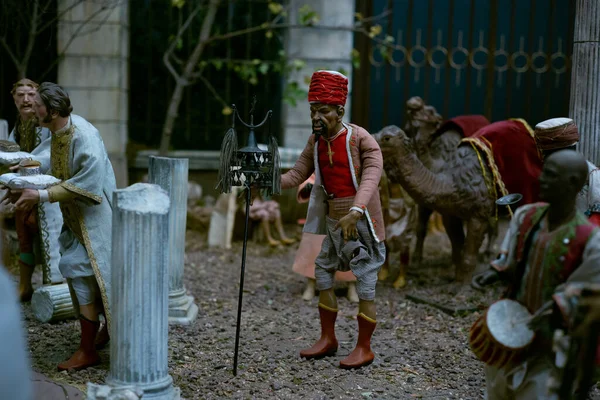 Несколько Фигур Неаполитанской Рождественской Сцены Принца Xviii Века Представлены Время — стоковое фото