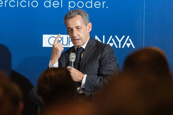 Den Tidligere Presidenten Den Franske Republikken Nicolas Sarkozy Presentasjonen Boken – stockfoto