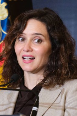 Madrid Topluluğu Başkanı Isabel Diaz Ayuso 12 Aralık 2023 tarihinde Madrid, İspanya 'da bulunan Real Casino de Madrid' de gerçekleştirilen 2..