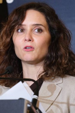 Madrid Topluluğu Başkanı Isabel Diaz Ayuso 12 Aralık 2023 tarihinde Madrid, İspanya 'da bulunan Real Casino de Madrid' de gerçekleştirilen 2..