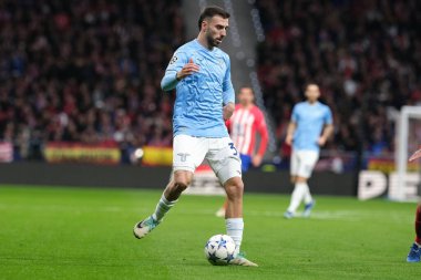 13 Aralık 2023 'te İspanya' nın Madrid kentinde düzenlenen UEFA Şampiyonlar Ligi Atletico de Madrid ve SS Lazio Mertropolitano Stadyumu sırasında SS Lazio Lazio. 