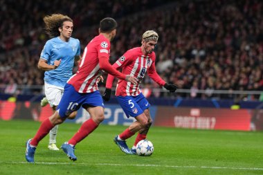 Madrid UEFA Şampiyonlar Ligi sırasında Madrid 'den Rodrigo De Paul ve İspanya' nın Madrid kentinde 13 Aralık 2023 tarihinde SS Lazio Mertropolitano Stadyumu. 