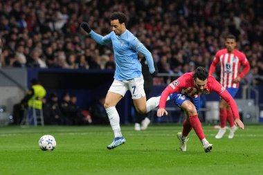 13 Aralık 2023 'te İspanya' nın Madrid kentinde düzenlenen UEFA Şampiyonlar Ligi Atletico de Madrid ve SS Lazio Mertropolitano Stadyumu sırasında SS Lazio Anderson. 