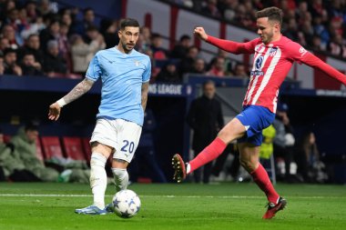 UEFA Şampiyonlar Ligi Atletico de Madrid ve SS Lazio Mertropolitano Stadyumu sırasında 13 Aralık 2023 'te Madrid, İspanya' da SS Lazio Zaccagni. 