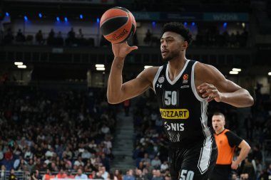 Partizan Mozzart Bet 'ten Caboclo Bruno Belgrad, 21 Aralık 2023' te İspanya 'nın başkenti WiZink' te Real Madrid ile Partizan Belgrad arasındaki Türk Hava Yolları EuroLeague 'inde oynuyor.