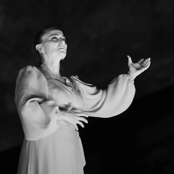 Flamenko Dansçısı Carmen Talegona Sandra Carrasco Nun Madrid Deki Our — Stok fotoğraf