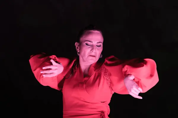 Flamencodansaren Carmen Talegona Uppträder Sandra Carrascos Konsert Kyrkan Our Lady — Stockfoto