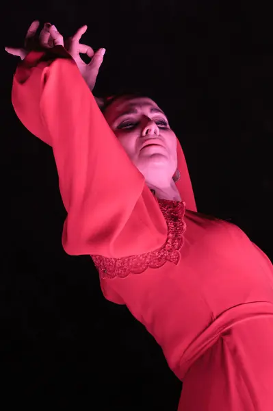 Flamenco Dancer Carmen Talegona Performs Sandra Carrasco Concert Church Our — Stock Photo, Image