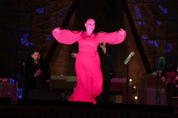 Flamenco Dancer Carmen Talegona Performs Sandra Carrasco Concert Church Our — Stock Photo, Image