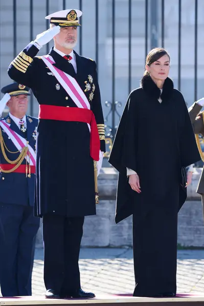 König Felipe Von Spanien Königin Letizia Von Spanien Und Die — Stockfoto