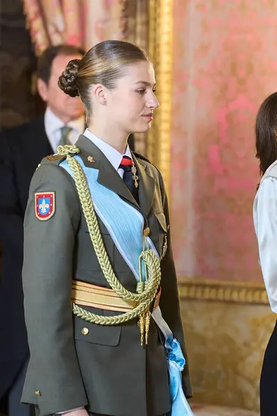 Princesse Héritière Leonor Espagne Assiste Cérémonie Pascua Militar Palais Royal — Photo