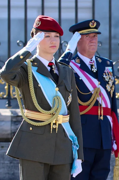 Kroonprinses Leonor Van Spanje Woont Pascua Militar Ceremonie Bij Het — Stockfoto