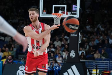 25 Ocak 2024 tarihinde İspanya 'nın Madrid kentinde oynanan ve Real Madrid ile Olympiacos Pire arasında oynanan Türk Hava Yolları EuroLeague karşılaşmasında Olympiacos Pire' den Walkup Thomas.