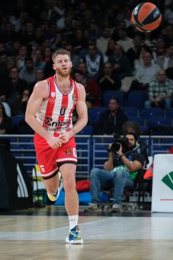 25 Ocak 2024 tarihinde İspanya 'nın Madrid kentinde oynanan ve Real Madrid ile Olympiacos Pire arasında oynanan Türk Hava Yolları EuroLeague karşılaşmasında Olympiacos Pire' den Walkup Thomas.