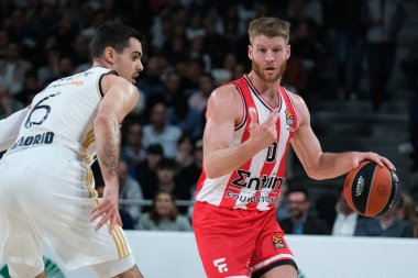 25 Ocak 2024 tarihinde İspanya 'nın Madrid kentinde oynanan ve Real Madrid ile Olympiacos Pire arasında oynanan Türk Hava Yolları EuroLeague karşılaşmasında Olympiacos Pire' den Walkup Thomas.