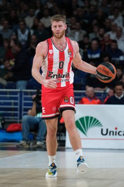 25 Ocak 2024 tarihinde İspanya 'nın Madrid kentinde oynanan ve Real Madrid ile Olympiacos Pire arasında oynanan Türk Hava Yolları EuroLeague karşılaşmasında Olympiacos Pire' den Walkup Thomas.