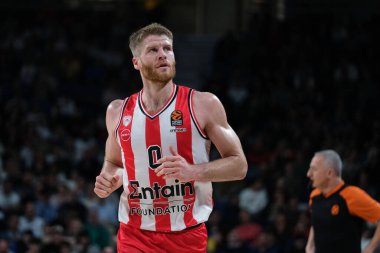25 Ocak 2024 tarihinde İspanya 'nın Madrid kentinde oynanan ve Real Madrid ile Olympiacos Pire arasında oynanan Türk Hava Yolları EuroLeague karşılaşmasında Olympiacos Pire' den Walkup Thomas.