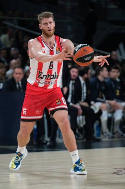 25 Ocak 2024 tarihinde İspanya 'nın Madrid kentinde oynanan ve Real Madrid ile Olympiacos Pire arasında oynanan Türk Hava Yolları EuroLeague karşılaşmasında Olympiacos Pire' den Walkup Thomas.