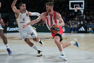 25 Ocak 2024 tarihinde İspanya 'nın Madrid kentinde oynanan ve Real Madrid ile Olympiacos Pire arasında oynanan Türk Hava Yolları EuroLeague karşılaşmasında Olympiacos Pire' den Walkup Thomas.