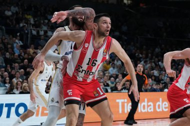 25 Ocak 2024 tarihinde İspanya 'nın başkenti Madrid' de oynanan ve Real Madrid ile Olympiacos Pire arasında oynanan Türk Hava Yolları EuroLeague karşılaşmasında Olympiacos Pire 'den Papanthe Kostas.