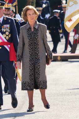 İspanya Kraliçesi Sofya, 26 Ocak 2024 'te İspanya' nın Madrid kentinde, Kraliyet Muhafızları 'nın 