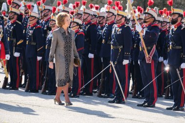 İspanya Kraliçesi Sofya, 26 Ocak 2024 'te İspanya' nın Madrid kentinde, Kraliyet Muhafızları 'nın 