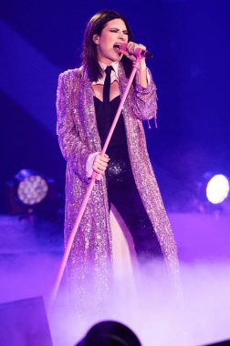 Şarkıcı Laura Pausini, 27 Ocak 2024 'te İspanya' nın başkenti Madrid 'de düzenlenen festivalde sahne aldı.