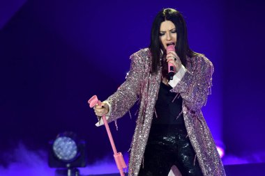 Şarkıcı Laura Pausini, 27 Ocak 2024 'te İspanya' nın başkenti Madrid 'de düzenlenen festivalde sahne aldı.