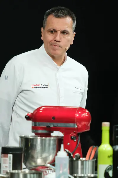 Spanish Chef Oriol Castro Enjoy Edition Madrid International Gastronomic Congress — Stock Photo, Image