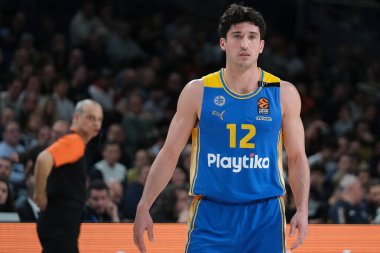 Dibartolomeo John  of Maccabi Tel Aviv during the Turkish Airlines EuroLeague  match between Real Madrid and Maccabi Tel Aviv at WiZink  on January 30, 2024 in Madrid, Spain. clipart