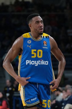 Maccabi Tel Aviv takımından Colson Bonzie, Real Madrid ile Maccabi Tel Aviv arasında oynanan EuroLeague maçında 30 Ocak 2024 tarihinde İspanya 'nın başkenti Madrid' de oynanan.