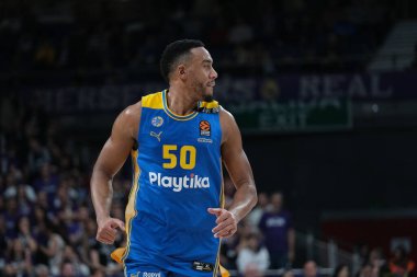 Maccabi Tel Aviv takımından Colson Bonzie, Real Madrid ile Maccabi Tel Aviv arasında oynanan EuroLeague maçında 30 Ocak 2024 tarihinde İspanya 'nın başkenti Madrid' de oynanan.