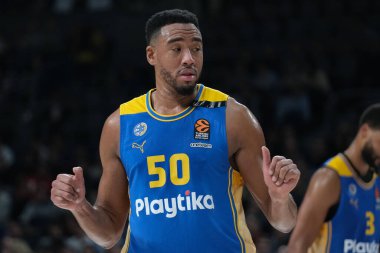 Maccabi Tel Aviv takımından Colson Bonzie, Real Madrid ile Maccabi Tel Aviv arasında oynanan EuroLeague maçında 30 Ocak 2024 tarihinde İspanya 'nın başkenti Madrid' de oynanan.