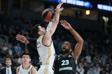 LDLC 'den Lighty David Asvel Villeurbanne, Real Madrid ile LDLC Asvel arasında oynanan Türk Hava Yolları EuroLeague maçı sırasında 01 Şubat 2024' te İspanya 'nın başkenti Madrid' de oynandı.. 