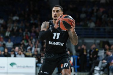LDLC 'den Jackson Edwin Asvel Villeurbanne, Real Madrid ile LDLC Asvel arasında oynanan Türk Hava Yolları EuroLeague maçı sırasında 01 Şubat 2024 tarihinde İspanya' nın başkenti Madrid 'de oynanmıştır.. 