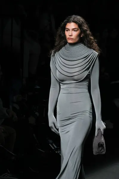 Modelová Přehlídka Designem Claro Couture Během Mercedes Benz Fashion Week — Stock fotografie