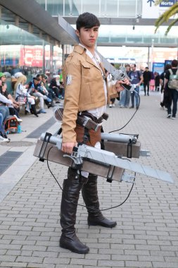 2 Şubat 2024 'te İspanya' nın Madrid şehrinde Japonya 'nın Ifema şehrindeki hafta sonu etkinliklerine bir Cosplayer katılır.