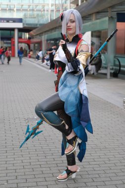 2 Şubat 2024 'te İspanya' nın Madrid şehrinde Japonya 'nın Ifema şehrindeki hafta sonu etkinliklerine bir Cosplayer katılır.