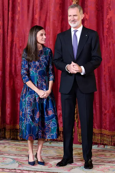 Spanya Kralı Felipe Spanya Kraliçesi Letizia Şubat 2024 Tarihinde Spanya — Stok fotoğraf