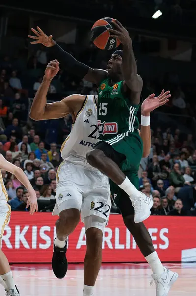 stock image Nunn Kendrick  of Panathinaikos  during the Turkish Airlines EuroLeague, basketball  between Real Madrid and Panathinaikos Athens at Wizink Center February 29, 2024 in Madrid Spain