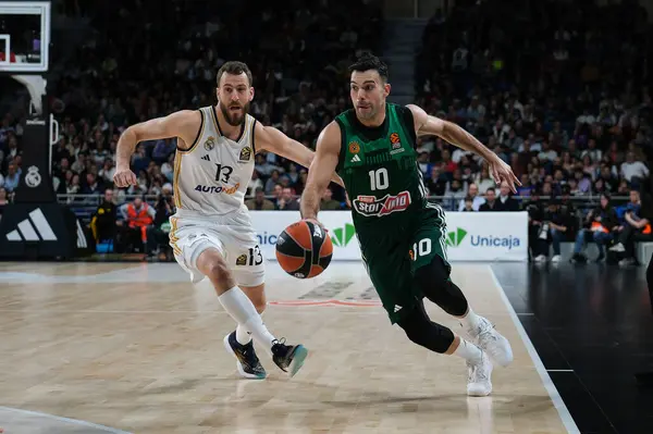 Sloukas Kostas Panathinaikos Turkish Airlines Euroleague Basketball Real Madrid Panathinaikos — Stock Photo, Image