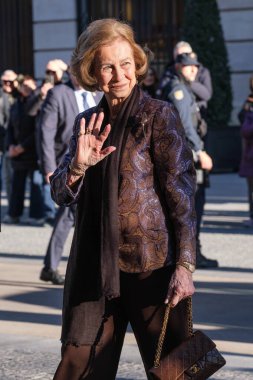 Kraliçe Sofya, İspanya 'nın Madrid şehrinde bulunan Real Academia de Bellas Artes' te 2024 Callia Vakfı 'nın 