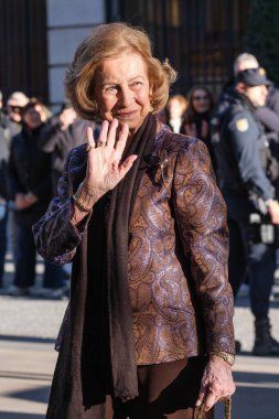 Kraliçe Sofya, İspanya 'nın Madrid şehrinde bulunan Real Academia de Bellas Artes' te 2024 Callia Vakfı 'nın 