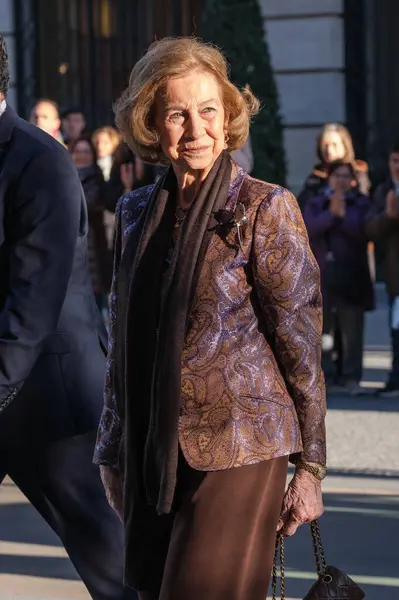 Kraliçe Sofya Spanya Nın Madrid Şehrinde Bulunan Real Academia Bellas — Stok fotoğraf