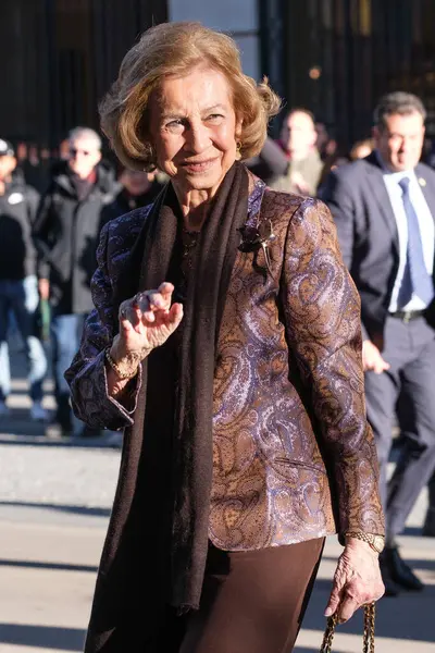 ソフィア女王は スペインのマドリードで2024年3月9日に行われたリアル アカデミア ベラスティスで コリア財団によって Iberoamerican Patronage Awards に出席しています — ストック写真
